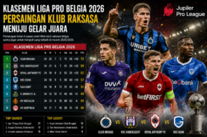Klasemen Liga Pro Belgia 2026 dan Persaingan Klub Raksasa Menuju Gelar Juara 1 Klasemen Liga Pro Belgia 2026 dan Persaingan Klub Raksasa Menuju Gelar Juara