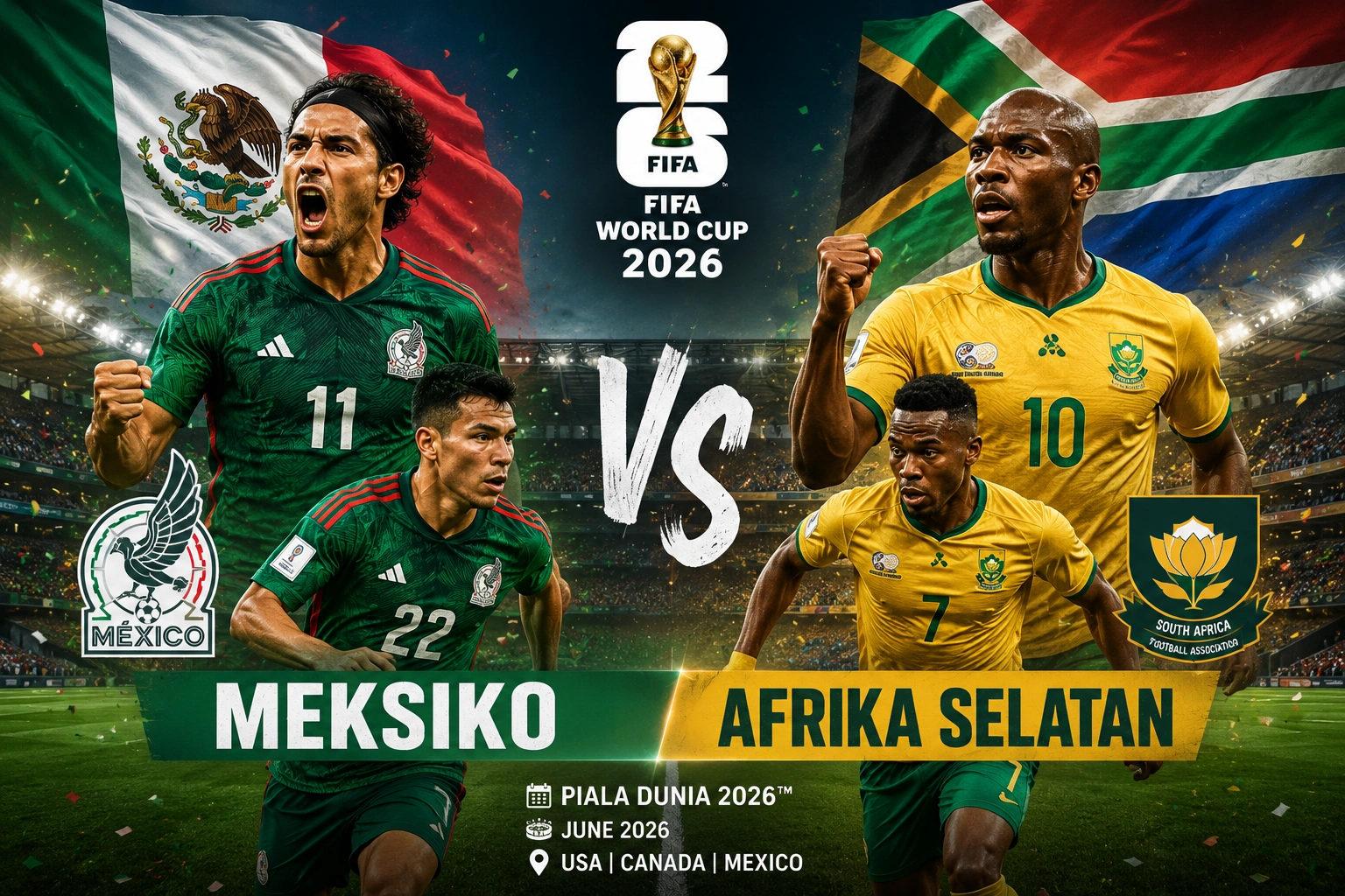 Prediksi Skor Meksiko VS Afrika Selatan Piala Dunia 2026: Analisis Lengkap + Tips Nonton