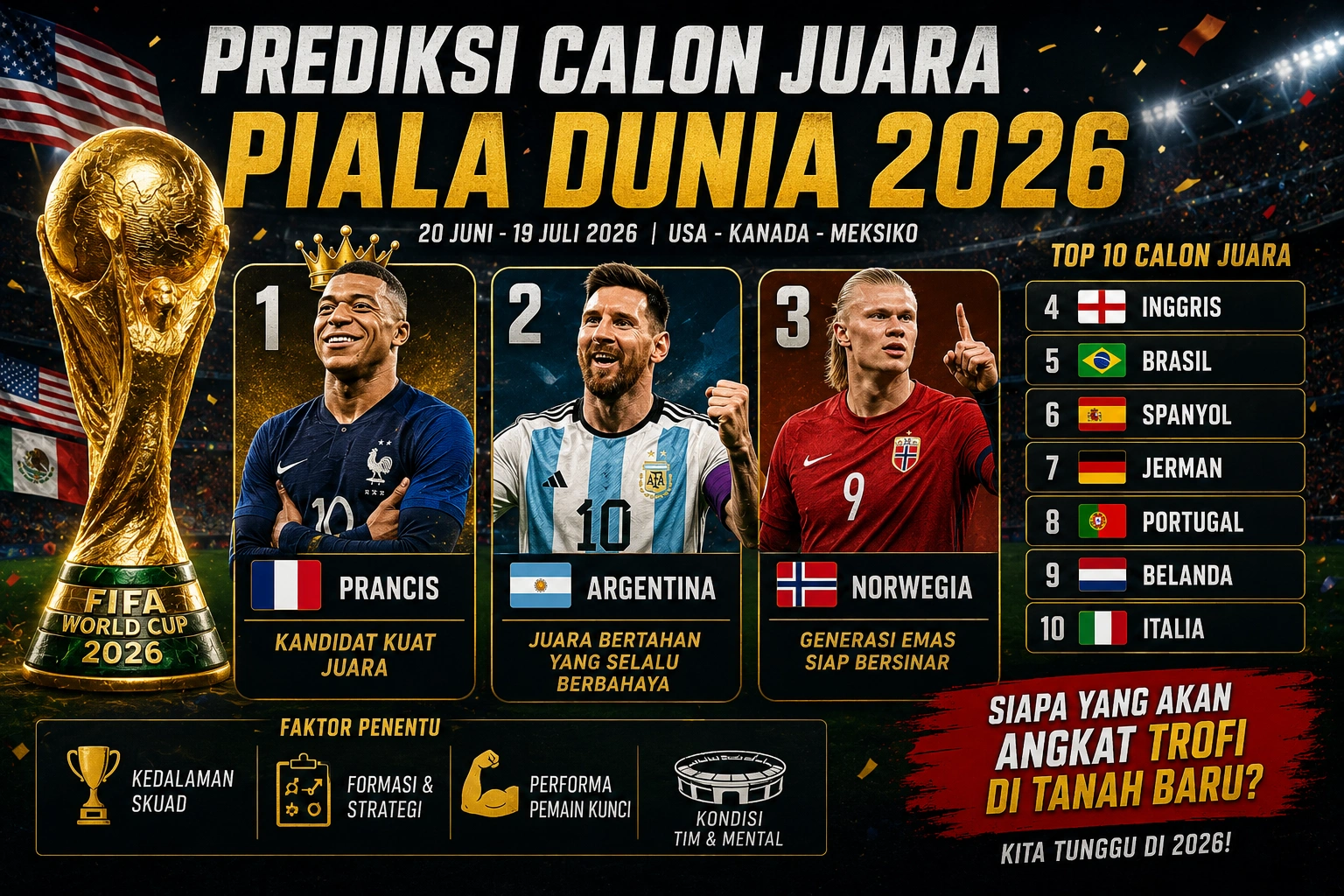 Ramalan Juara Piala Dunia 2026: Prediksi EA Sports, The Simpsons, dan Tim Favorit