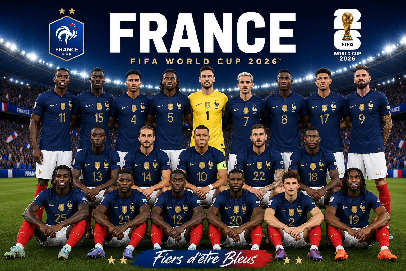Skuad Prancis Piala Dunia 2026: Daftar 26 Pemain Resmi, Posisi & Klub Terlengkap