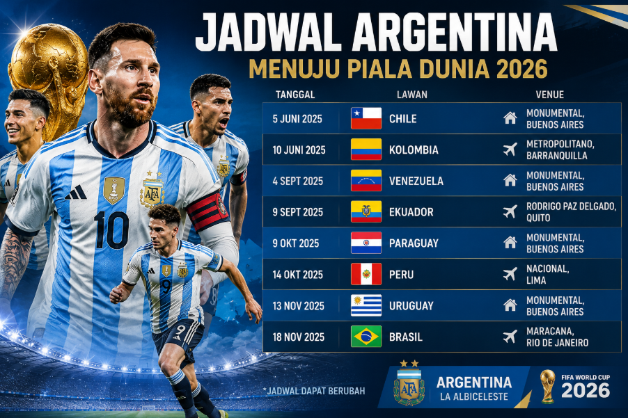 Argentina Menuju Piala Dunia 2026: Jadwal dan Prediksi Performa Terbaru