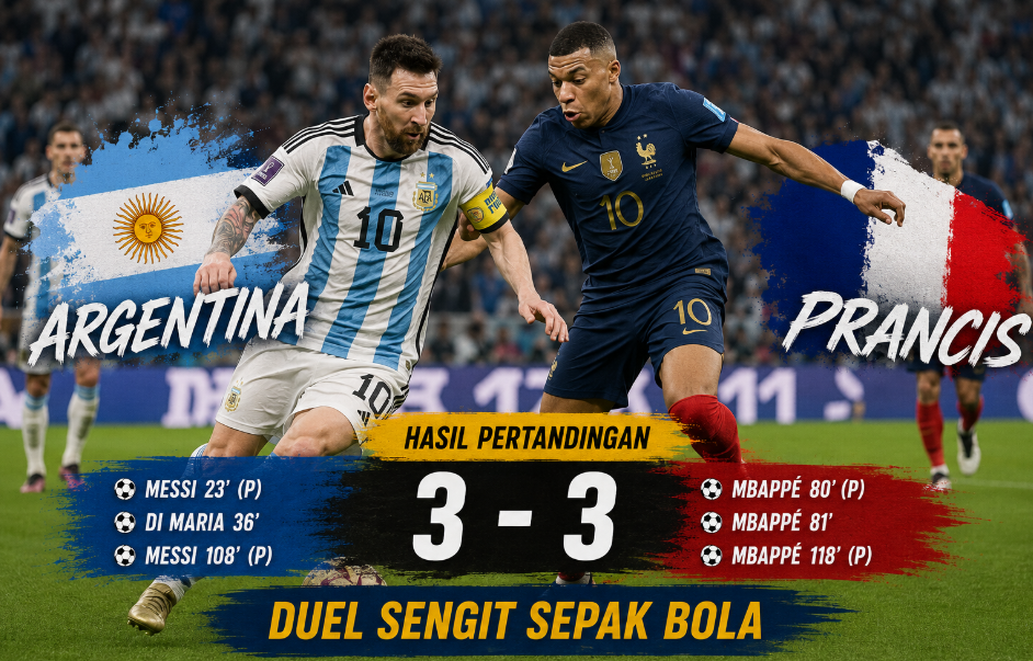 Hasil Argentina vs Prancis: Duel Sengit Sepak Bola