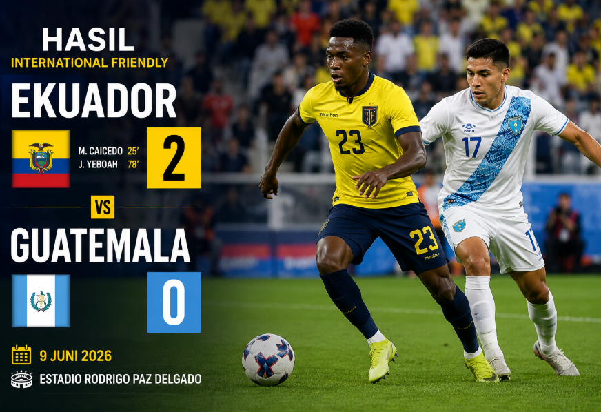 Hasil Ekuador vs Guatemala: Duel Ketat Hingga Akhir Laga