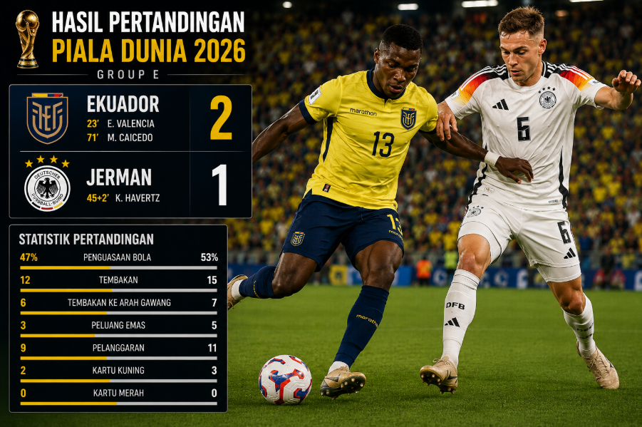 Hasil Ekuador vs Jerman: Duel Sengit di Piala Dunia 2026 10 Hasil Ekuador vs Jerman: Duel Sengit di Piala Dunia 2026