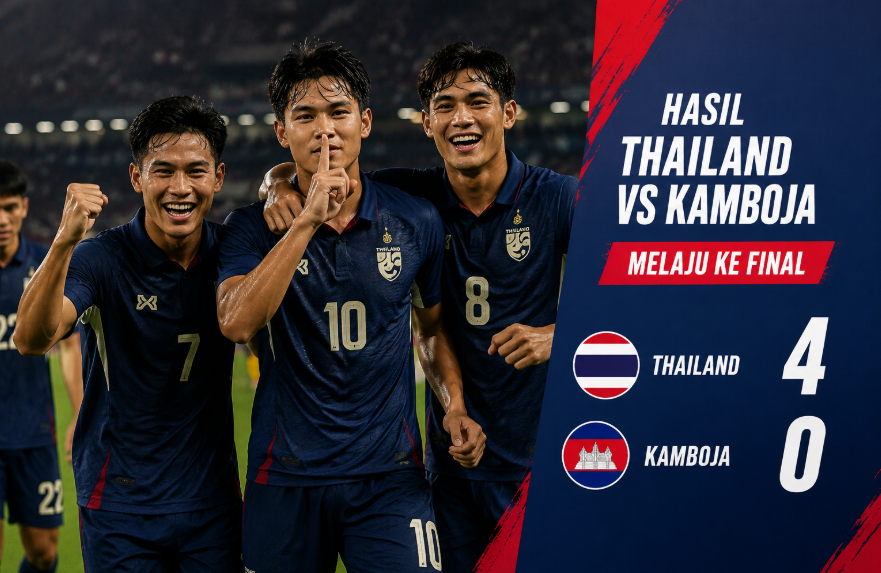 Hasil Thailand vs Kamboja 4-0: Gajah Perang Muda Melaju ke Final