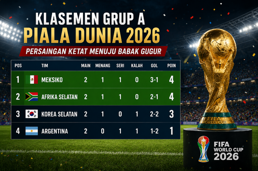 Klasemen Grup A Piala Dunia 2026: Persaingan Ketat Menuju Babak Gugur