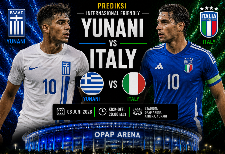 Prediksi Yunani vs Italia 8 Juni 2026: Duel Panas Dua Raksasa Eropa