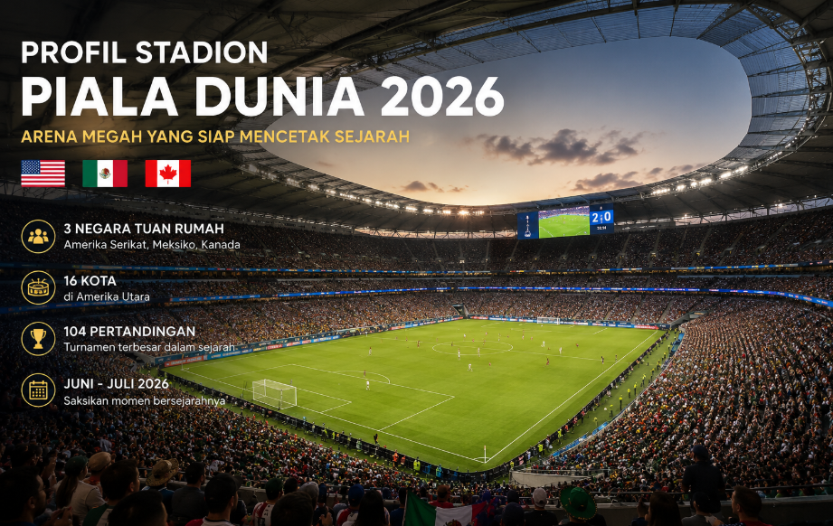 Profil Stadion Piala Dunia 2026: Arena Megah yang Siap Mencetak Sejarah