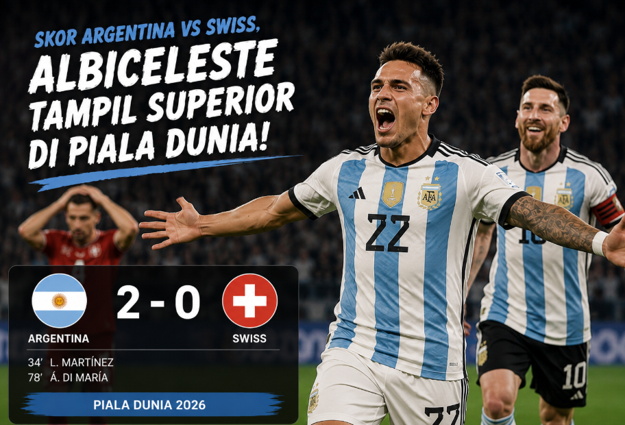 Skor Argentina vs Swiss, Albiceleste Tampil Superior 3-1 3 Argentina vs Swiss, Albiceleste Tampil Superior di Piala Dunia