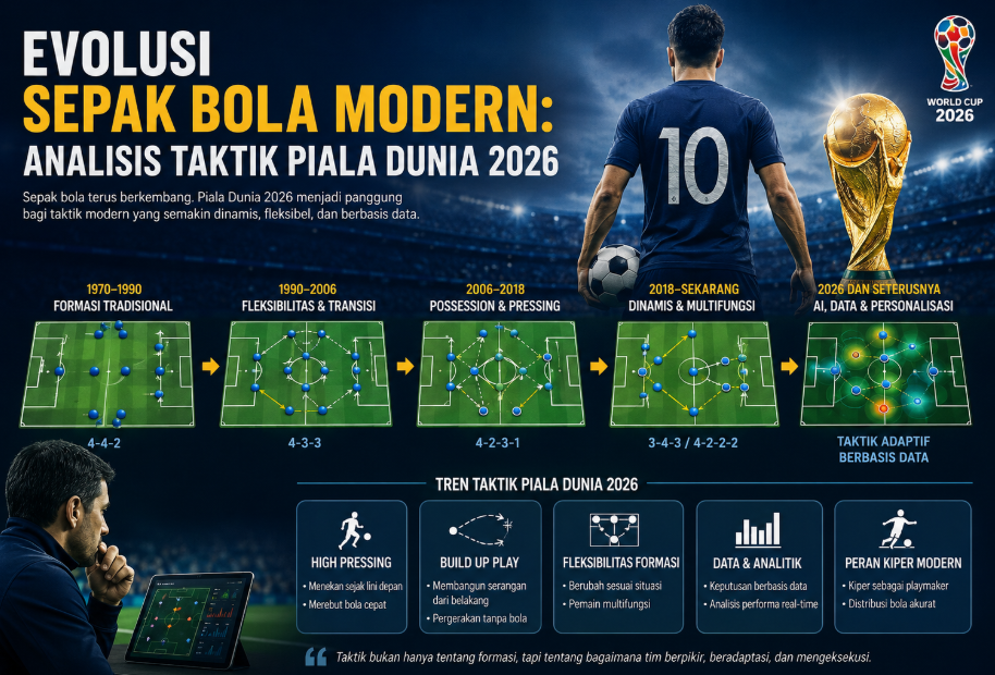Evolusi Sepak Bola Modern: Analisis Taktik Piala Dunia 2026 8 Evolusi Sepak Bola Modern: Analisis Taktik Piala Dunia 2026