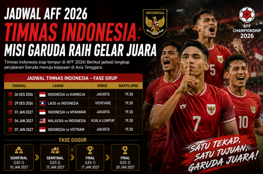 Jadwal AFF 2026 Timnas Indonesia: Misi Garuda Raih Gelar Juara
