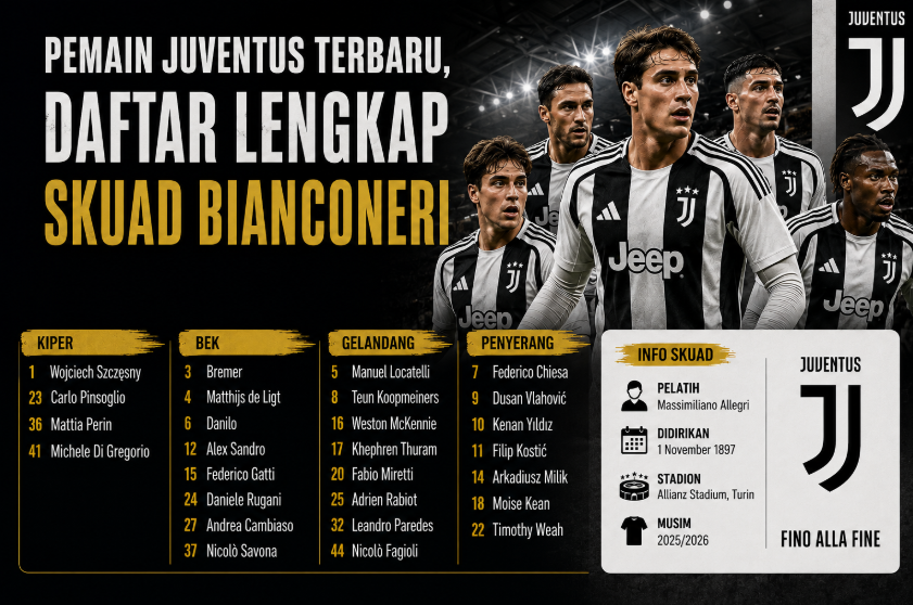 Pemain Juventus Terbaru, Daftar Lengkap Skuad Bianconeri