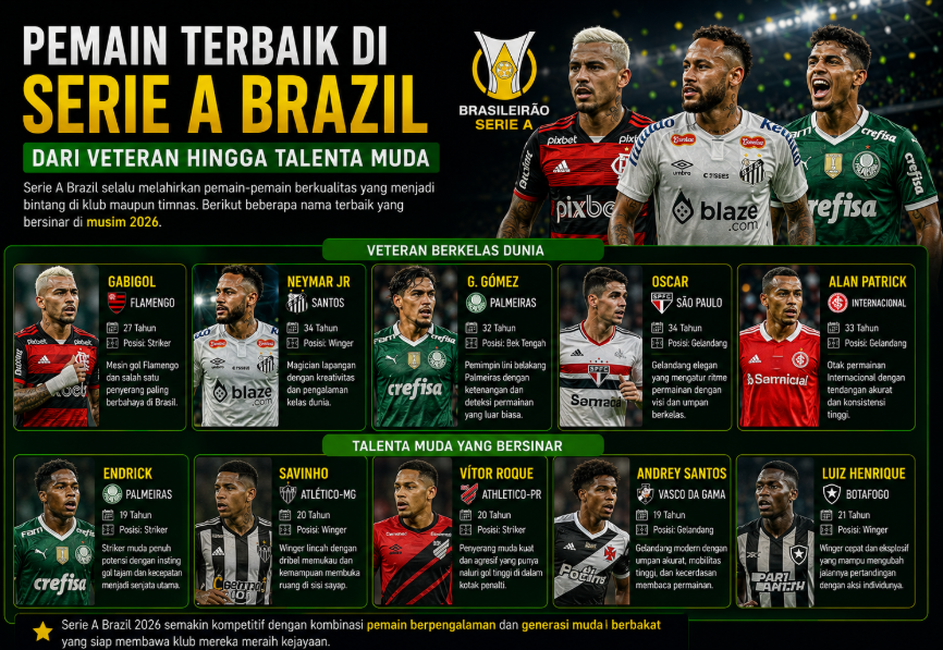 Pemain Terbaik di Serie A Brazil: Dari Veteran hingga Talenta Muda