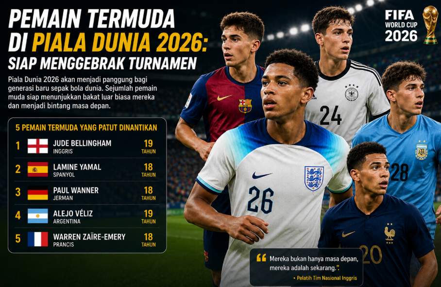 Pemain Termuda di Piala Dunia 2026: Siap Menggebrak Turnamen 3 Pemain Termuda di Piala Dunia 2026: Siap Menggebrak Turnamen