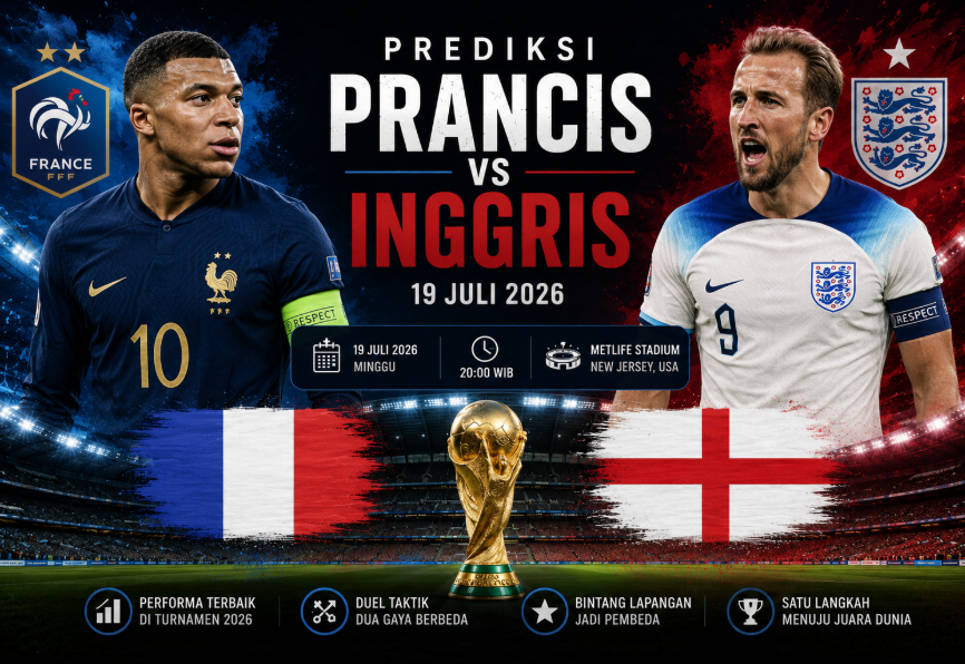 Prediksi Prancis vs Inggris: Duel Panas Penentu Final