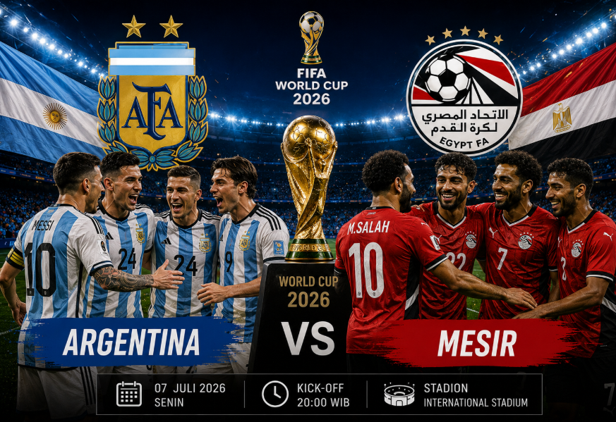 Prediksi Skor Argentina vs Mesir: Duel Panas Babak 16 Besar