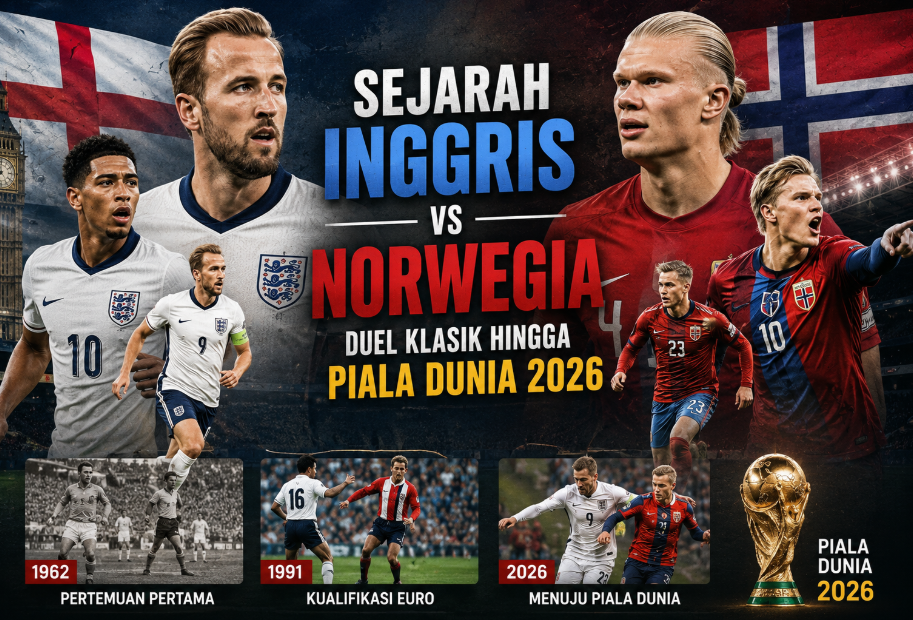 Sejarah Inggris vs Norwegia: Duel Klasik hingga Piala Dunia 2026 2 Sejarah Inggris vs Norwegia: Duel Klasik hingga Piala Dunia 2026