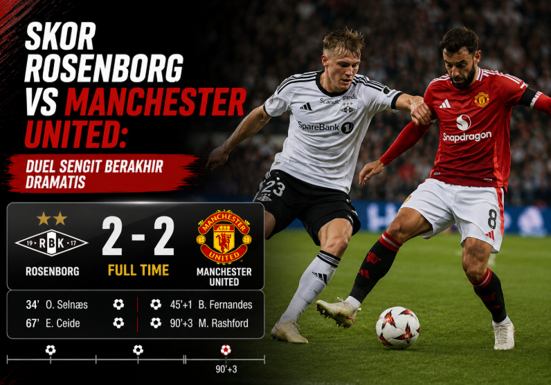 Skor Rosenborg vs Manchester United: Duel Sengit Berakhir Dramatis 1 Skor Rosenborg vs Manchester United: Duel Sengit Berakhir Dramatis