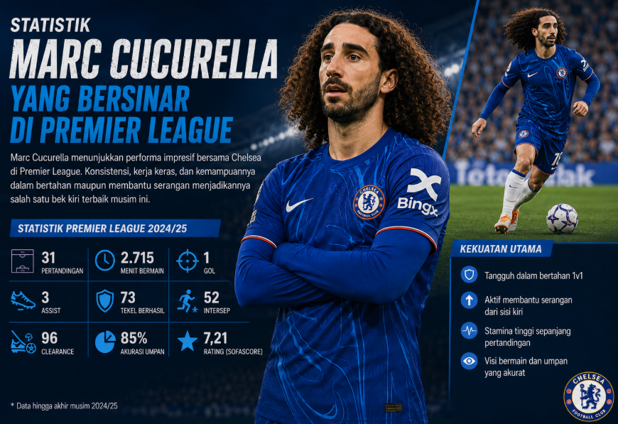 Statistik Marc Cucurella yang Bersinar di Premier League 10 Statistik Marc Cucurella yang Bersinar di Premier League